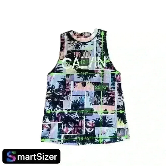 Calvin Klein Sleeveless crew neck tank top, size Small, Cool print - Picture 5 of 5